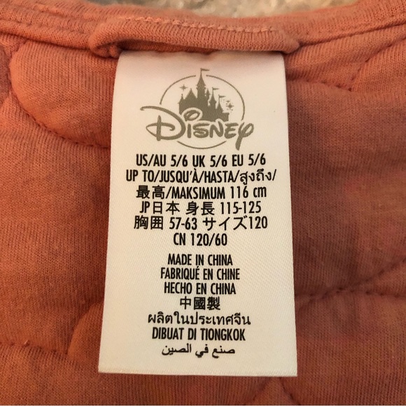 Disney Minnie Mickey Quilted Hoodie sz 5/6 - Picture 6 of 7